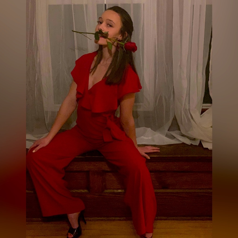 Red jumpsuit